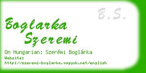 boglarka szeremi business card